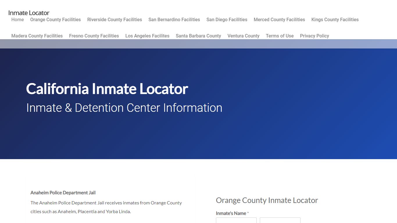 California Inmate Locator - Free Inmate Information